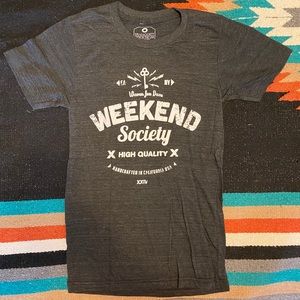 Weekend Society Distressed Graphic T-Shirt NWT